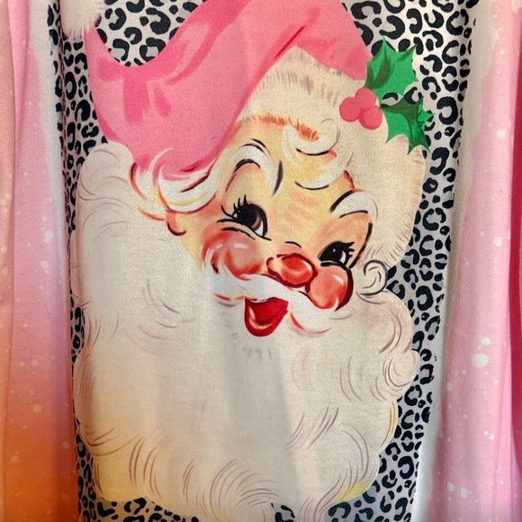 Santa Long Sleeve pink plus size Christmas shirt XXL pinkmas - Picture 4 of 15